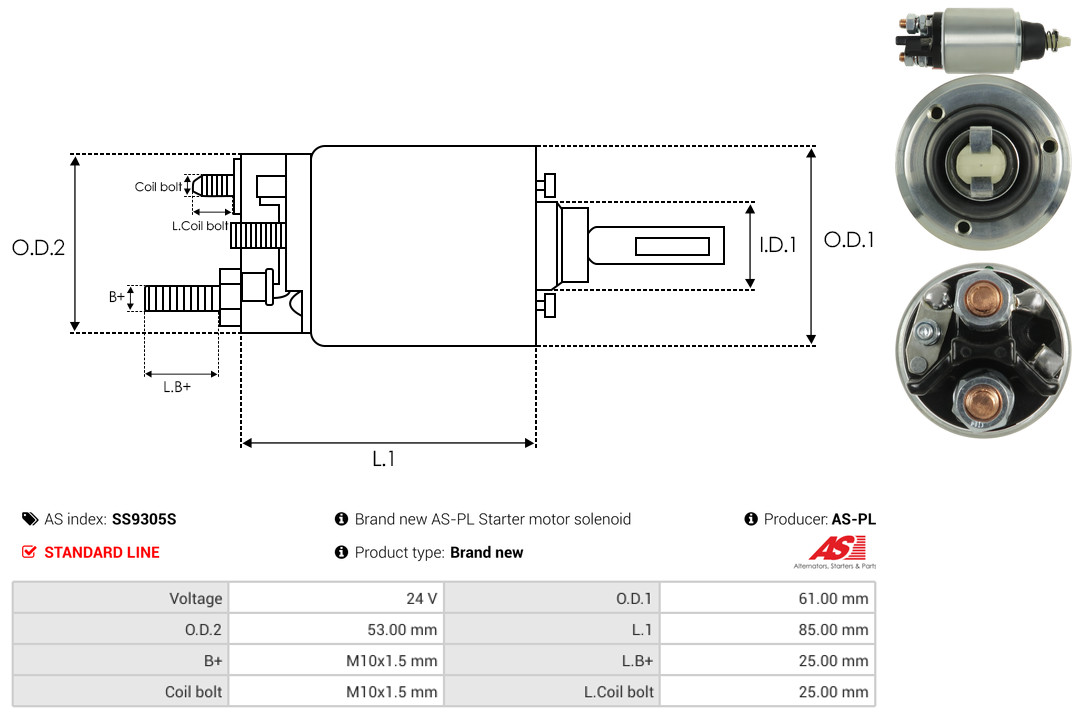 Freewheel Gear, starter - SD3012 AS-PL