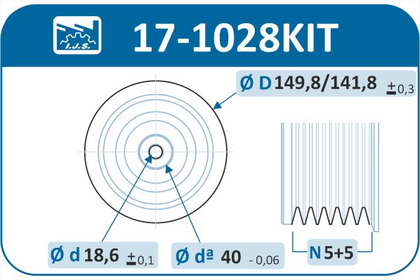 Belt Pulley Set, crankshaft - 17-1028KIT IJS GROUP