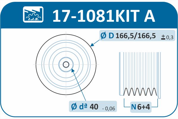 Belt Pulley Set, crankshaft - 17-1081KIT A IJS GROUP
