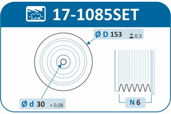 Комплект ременных шкивов, коленчатый вал - 17-1085SET IJS GROUP
