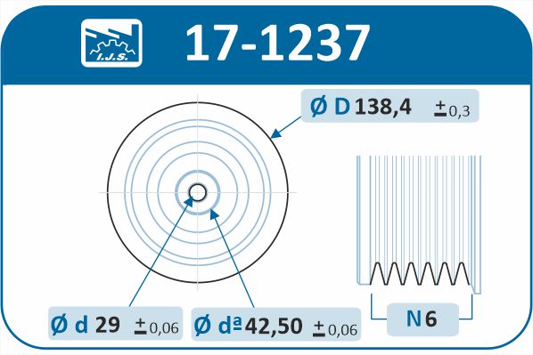 Ременный шкив, коленчатый вал - 17-1237 IJS GROUP