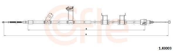Cable, parking brake - 1.KI003 COFLE