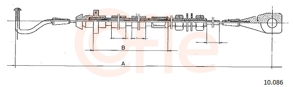 Accelerator Cable - 10.086 COFLE