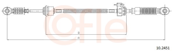 Cable, manual transmission - 10.2451 COFLE