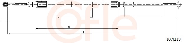 Cable, parking brake - 10.4138 COFLE