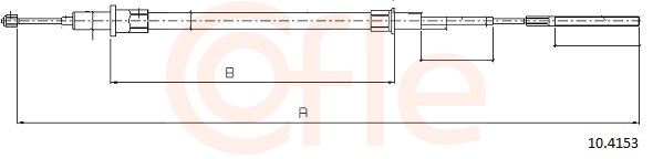 Cable, parking brake - 10.4153 COFLE