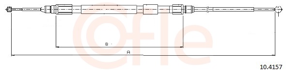 Cable, parking brake - 10.4157 COFLE