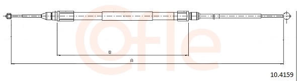 Cable, parking brake - 10.4159 COFLE