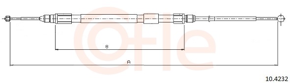 Cable, parking brake - 10.4232 COFLE