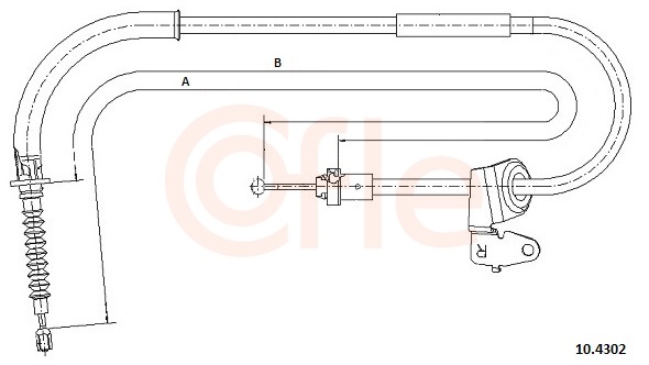 Cable, parking brake - 10.4302 COFLE