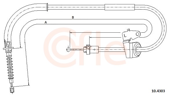 Cable, parking brake - 10.4303 COFLE