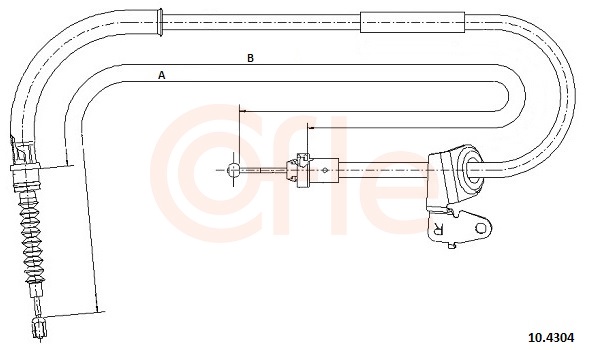 Cable, parking brake - 10.4304 COFLE