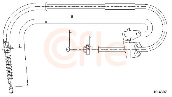 Cable, parking brake - 10.4307 COFLE