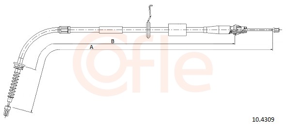 Cable, parking brake - 10.4309 COFLE
