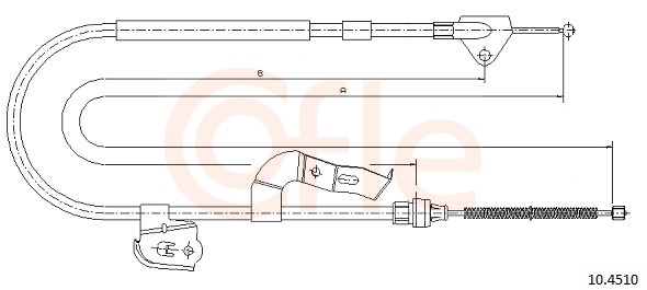 Cable, parking brake - 10.4510 COFLE