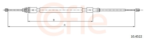 Cable, parking brake - 10.4522 COFLE