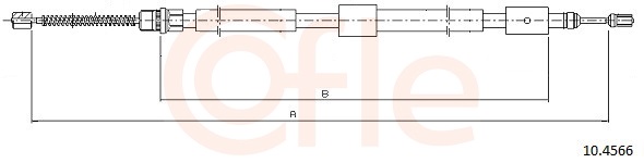 Cable, parking brake - 10.4566 COFLE