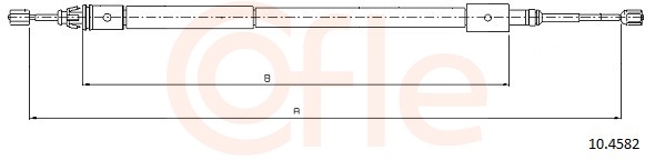 Cable, parking brake - 10.4582 COFLE