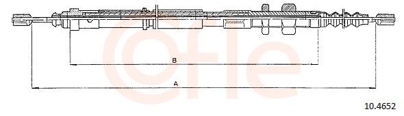 Cable, parking brake - 10.4652 COFLE