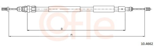 Cable, parking brake - 10.4662 COFLE