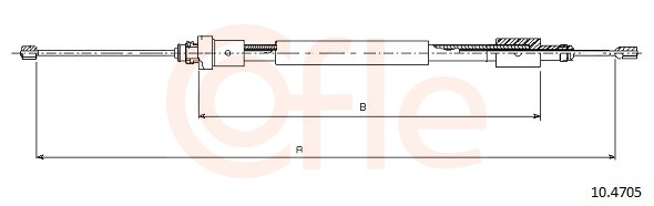 Cable, parking brake - 10.4705 COFLE