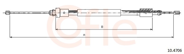 Cable, parking brake - 10.4706 COFLE