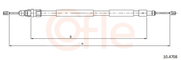 Cable, parking brake - 10.4708 COFLE