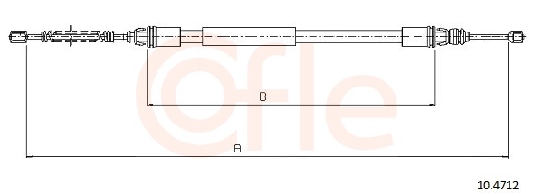 Cable, parking brake - 10.4712 COFLE