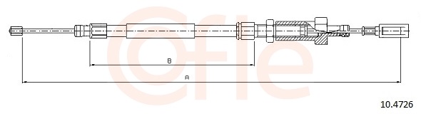 Cable, parking brake - 10.4726 COFLE