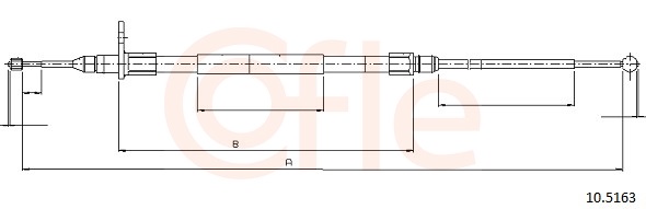 Cavo comando, Freno stazionamento - 10.5163 COFLE
