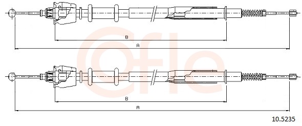Cable, parking brake - 10.5235 COFLE
