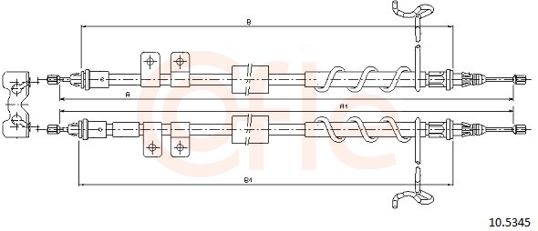 Cable, parking brake - 10.5345 COFLE