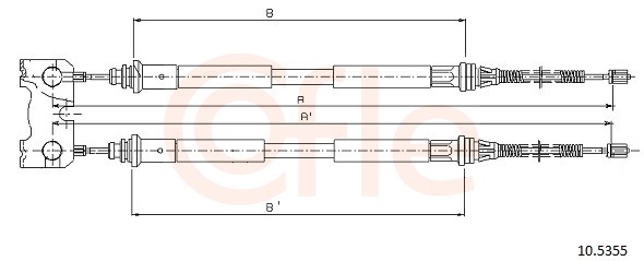 Cable, parking brake - 10.5355 COFLE