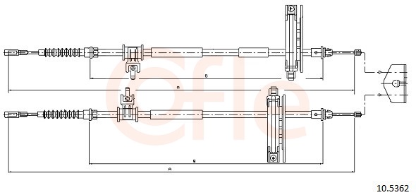 Cable, parking brake - 10.5362 COFLE