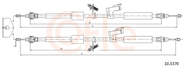 Cable, parking brake - 10.5370 COFLE