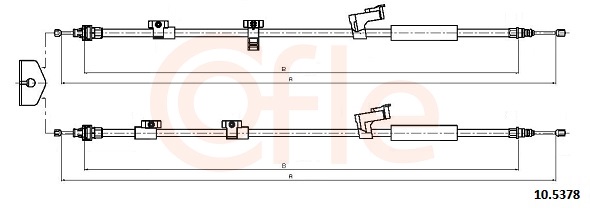 Cable, parking brake - 10.5378 COFLE