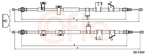 Cable, parking brake - 10.5392 COFLE