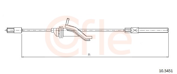 Cable, parking brake - 10.5451 COFLE