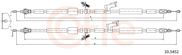 Cable, parking brake - 10.5452 COFLE