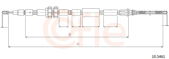 Cable, parking brake - 10.5461 COFLE