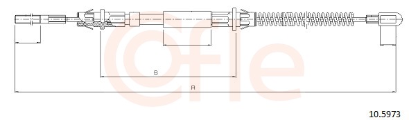 Cable, parking brake - 10.5973 COFLE