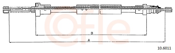 Cable, parking brake - 10.6011 COFLE