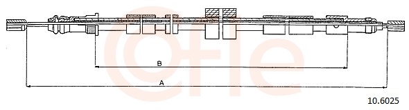 Cable, parking brake - 10.6025 COFLE