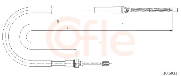 Cable, parking brake - 10.6033 COFLE