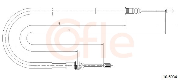 Cable, parking brake - 10.6034 COFLE