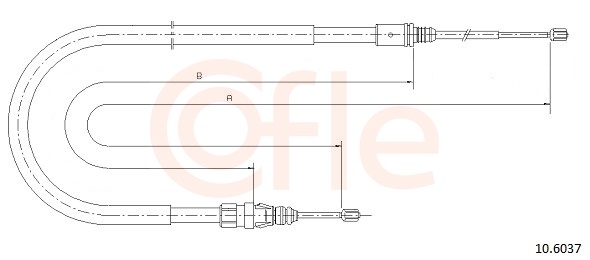 Cable, parking brake - 10.6037 COFLE