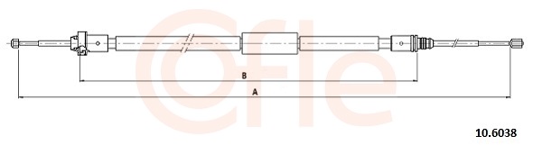 Cable, parking brake - 10.6038 COFLE
