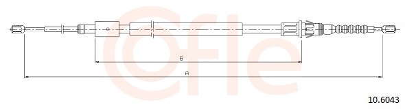 Cable, parking brake - 10.6043 COFLE
