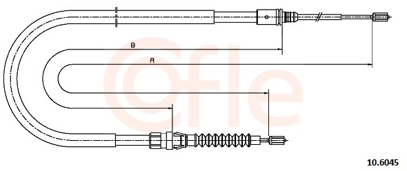 Cable, parking brake - 10.6045 COFLE