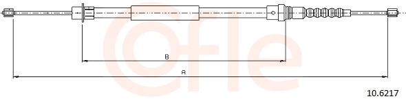 Cable, parking brake - 10.6217 COFLE